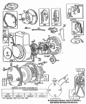 Gear CaseBlower HsgRewind Diagram and Parts List for 080202-1694-01  Briggs and Stratton Engine